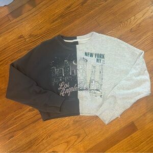 Abercrombie and Fitch crop city sweatshirt